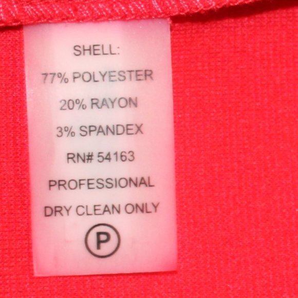 Calvin Klein Red Sunburst Dress Size 8 Office /Party - Picture 7 of 8